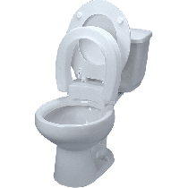 Tall-Ette Elevated Hinged Toilet Seat, Standard