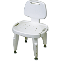 Bath Safe Adj Shower Seat w/Back