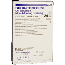 "Shur-Conform Oil Emulsion Impregnated Dressing 3"" x 8"""