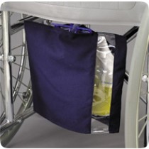 Wheelchair Urine Drainage Bag Holder/Cover, Canvas with Vinyl Window