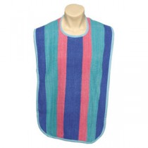 "Adult Bib with Velcro Closure, Multi-Striped, 18"" x 34"""