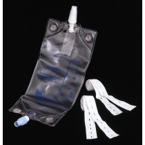 Deluxe Leg Bag with Twist Valve and Latex Straps, Medium 600 mL