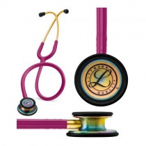 "Littmann Classic III Stethoscope, Rainbow-Finish, Raspberry Tube, 27"""