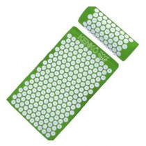 Kenko Acupressure Mat for Back/Neck Pain, Emerald with Pillow