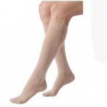 Relief Knee-High with Silicone Band, 20-30 mmHg, X-Large, Full Calf, Closed, Beige