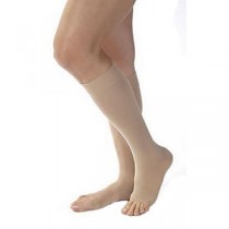 Opaque Knee-High Firm Compression Stockings Medium, Natural