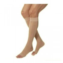 UltraSheer Knee-High Stockings, 20-30 mmHg, Petite, Large, Open Toe, Natural