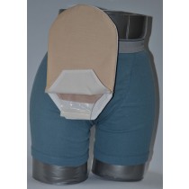 "Daily Wear Pouch Cover, Open End, Fits Flange Opening of 3/4"" to 2-1/4"", Overall Length 10"", Tan