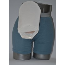 "Daily Wear Pouch Cover, Open End, Fits Flange Opening of 3/4"" to 2-1/4"", Overall Length 10"", Whi