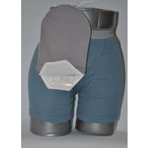 "Daily Wear Pouch Cover, Open End, Fits Flange Opening of 3/4"" to 2-1/4"", Overall Length 10"", Gre