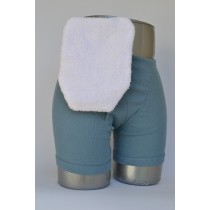 "Quick Dry Pouch Cover, Fits Flange Opening of 3/4"" to 2-1/4"", Overall Length 9"", White Terry Clo