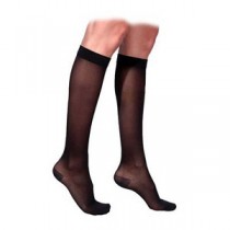 Health Support Vascular Hosiery 15-20 mmHg, Knee Length, Sheer, Black, Short Size C