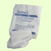 "Ducare Non-Sterile Woven Gauze Sponge 4"" x 4"", 12-Ply"