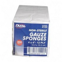 "Gauze Sponge, 4"" x 4"" 12-Ply, Non-Sterile"
