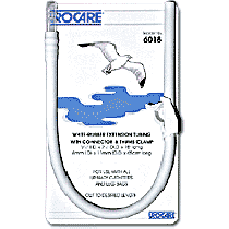 "White-Silicone Extension Tubing with Connector and Clamp 5/16"" I.D. x 18"""