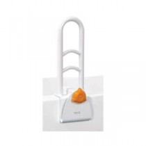 Clamp On Tub Rail, Adjustable Height, White
