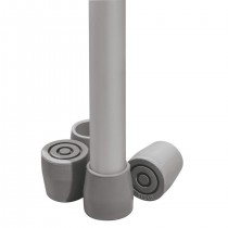 "Rubber Utility Replacement Tip, Gray, 1"",4/Pkg"
