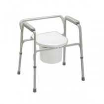 Padded Drop Arm Commode 350 lbs.