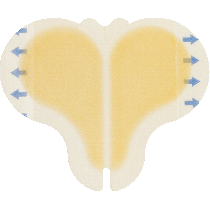 "ReliaMed Sterile Latex-Free Hydrocolloid Sacral Dressing with Film Back and Beveled Edge 6"" x 7"""