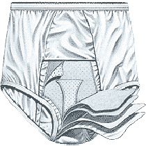 HealthDri Men's Moderate Reusable Cotton Briefs Medium