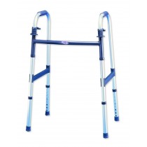 "Dual-Release Adult Paddle Walker with 5"" Fixed Wheel"