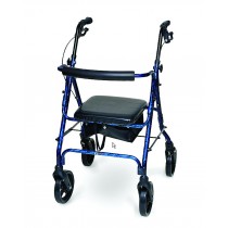 Deluxe Aluminum Rollator, Marble Blue