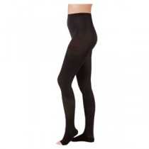 Juzo Soft Pantyhose, 20-30, Petite, Open Toe, Black, Size 1