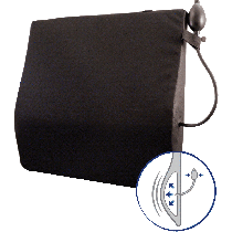 "Avir Wheelchair Back Cushion with Adjustable Lumbar Support, 20"""