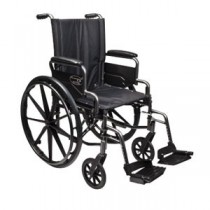 "Traveler L4 Folding Wheelchair with Swingaway Footrest, 18"" x 16"" Seat"