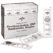 Povidone Iodine 10% USP Swabstick (3/Pk)