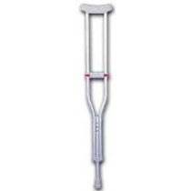 "Guardian Red Dot Tall Adult Push-button Auxiliary Crutches 52"" - 60"""