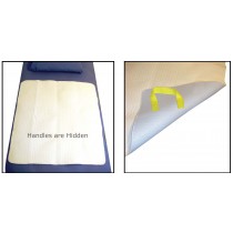 "SafetySure MovEase Underpad with Handles Standard Size, 36"" L x 34"" W, 3-Ply Fabric"