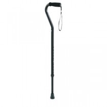 Black Adjustable Offset Aluminum Cane