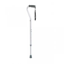 Offset Aluminum Cane, Silver