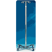 Iv Pole, Four Hooks, Four Wheels, Adjustable Hght