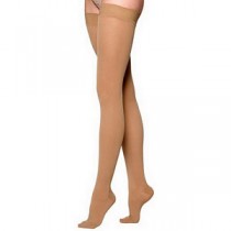 Cotton Comfort Women's Thigh-High Compression Stockings Grip-Top Large Long, Crispa