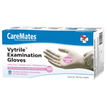 CareMates Vytrile Powder-Free Disposable Examination Gloves, Medium