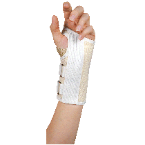 Leader Deluxe Carpal Tunnel Wrist Support, White, Large/Left