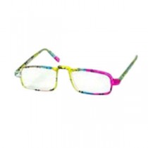 Windmill Half Eye Reading Glass +3 Power, Multi Color Plastic Frame