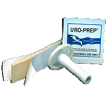 "Uro-Con Texas-Style Male External Catheter with 2"" Tube, Urofoam-2 and Uro-Prep, Large 35 mm"