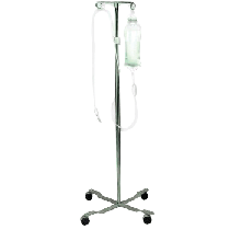 IV Pole 4-Leg 2-Hook