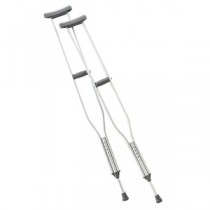 "Adult Crutches, Tall, Push Button, Adjustable, 70"" -  78"""