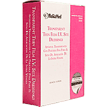 "ReliaMed Sterile Latex-Free Transparent Thin Film I.V. Site Adhesive Dressing 4"" x 4-3/4"" Oval Sh