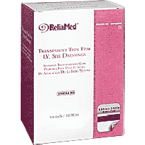 "ReliaMed Sterile Latex-Free Transparent Thin Film I.V. Site Adhesive Dressing 2-3/8"" x 2-3/4"""