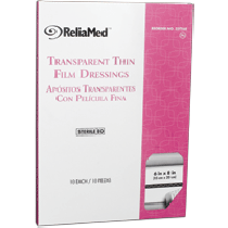 "ReliaMed Sterile Latex-Free Transparent Thin Film Adhesive Dressing 6"" x 8"""