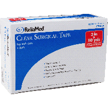 "ReliaMed Clear Surgical Tape 3"" x 10 yds."