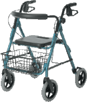 "Guardian Envoy 480 Deluxe Rolling Walker 30-1/2"" x 24-1/2"", Blue"