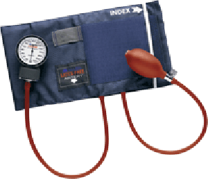 Adult PRECISION Aneroid Sphygmomanometers with Blue Nylon Cuff