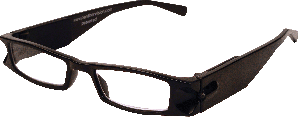 Foster Grant Light Specs Lighted Reading Glasses Black +1.50 Size, Powerful LED Lights