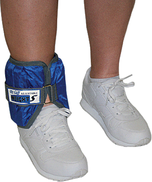 CanDo Adjustable Cuff Ankle Weight, Blue, 10 lb.